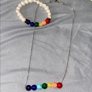 PRIDE bracelet nd necklace set